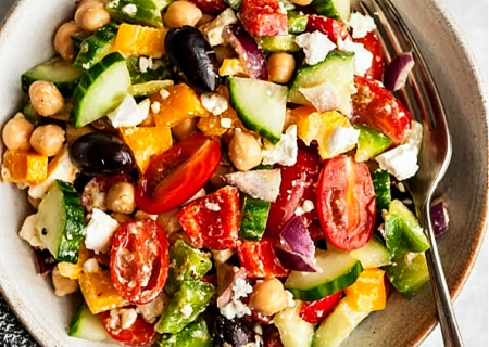 Greek Chickpea Salad - NEW!