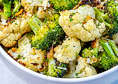 Parmesan Roasted Broccoli and Cauliflower