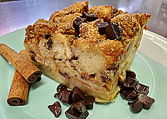 Cinnamon Chocolate Chip Bread Pudding